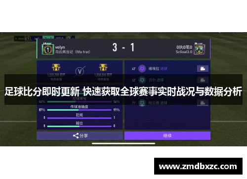 足球比分即时更新 快速获取全球赛事实时战况与数据分析